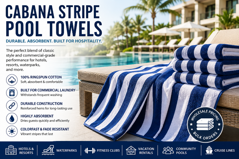 Cabana Stripe Pool Towels: Why They Are the Gold Standard for Hospitality and Home